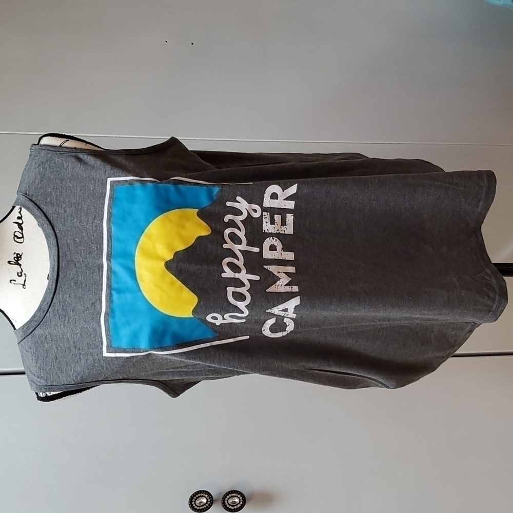 Women's Happy CAMPER Top ๐ Xl NWOT - Picture 1 of 3